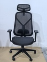 SILLA DE OFICINA EJECUTIVA NOLAN 6243A CON CABECERA (RESPALDO NEGRO, ASIENTO NEGRO)
