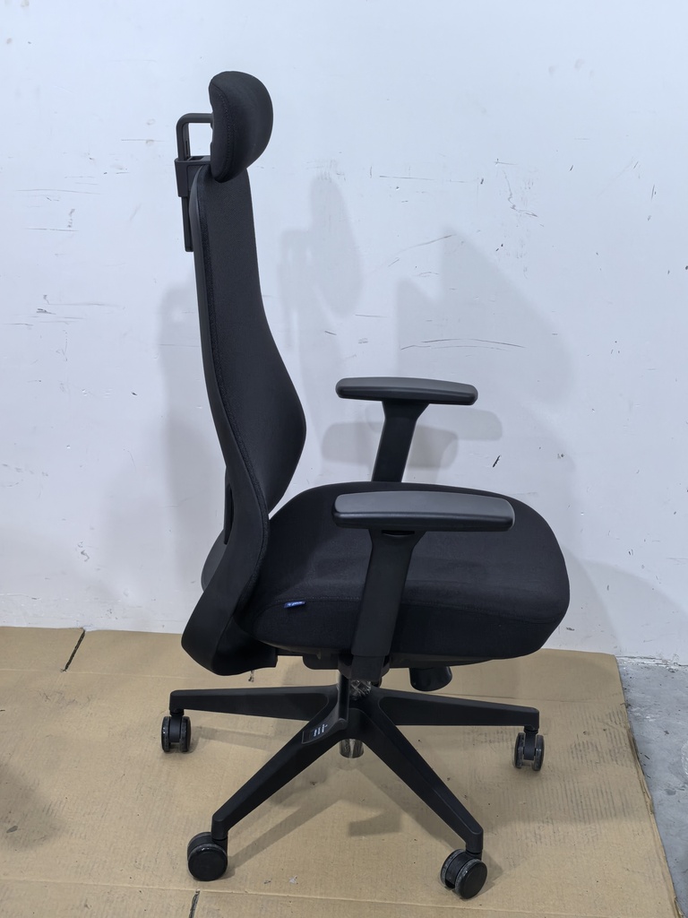 SILLA DE OFICINA EJECUTIVA CASSIAN CON CABECERA（TODA NEGRA）