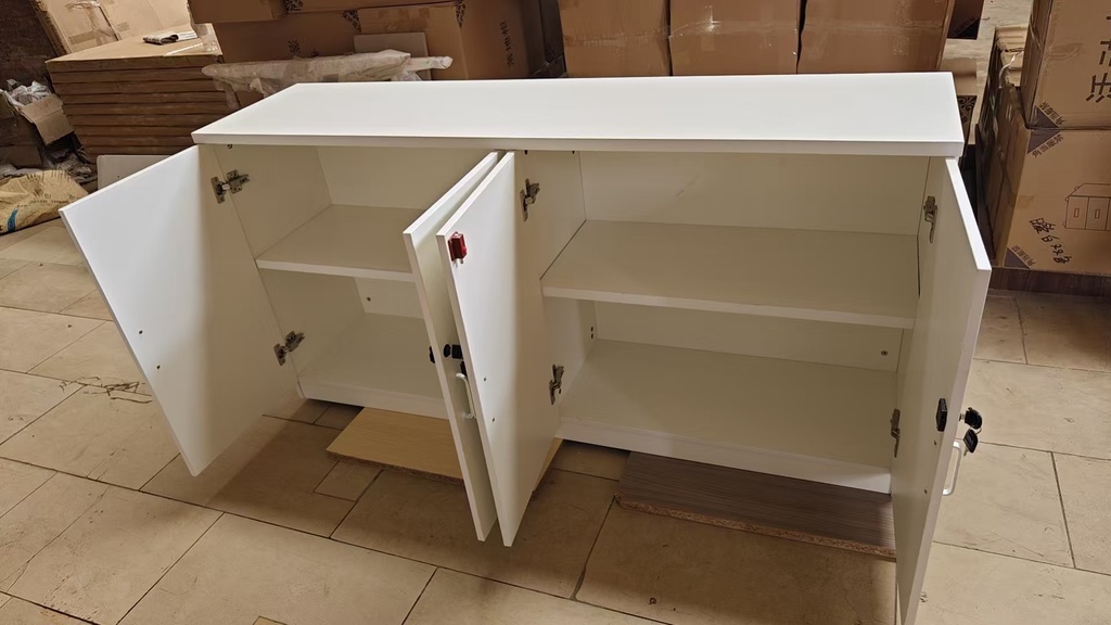 CREDENZA DE 4 PUERTAS  BLANCO (160x40x80CM)
