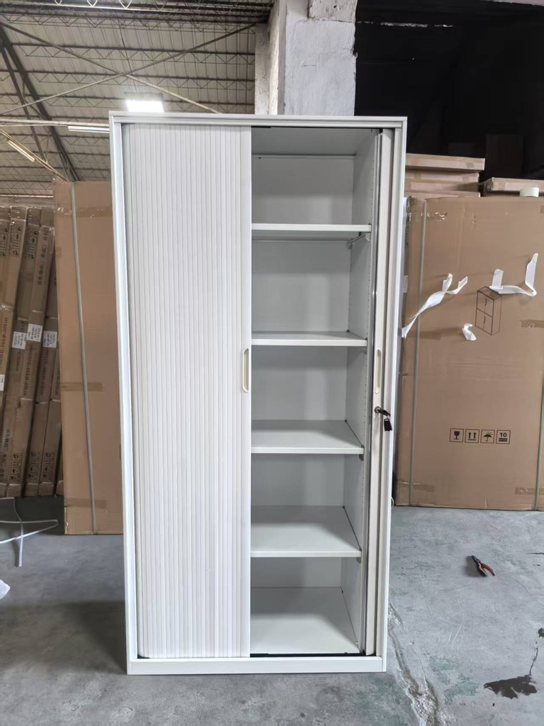 ARMARIO CON PUERTA ENROLLABLE METALICO PARKER BLANCO(185*90*45CM)