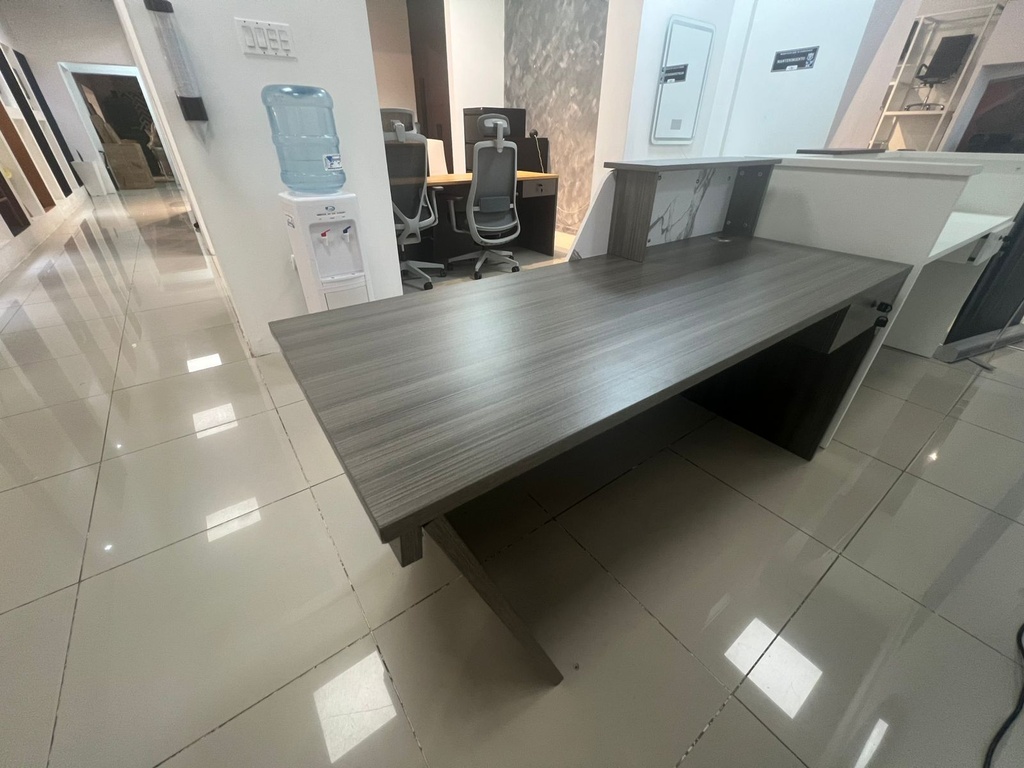 RECEPCION ETHAN OLMO CON MARMOL BLANCO(140*60*100CM)