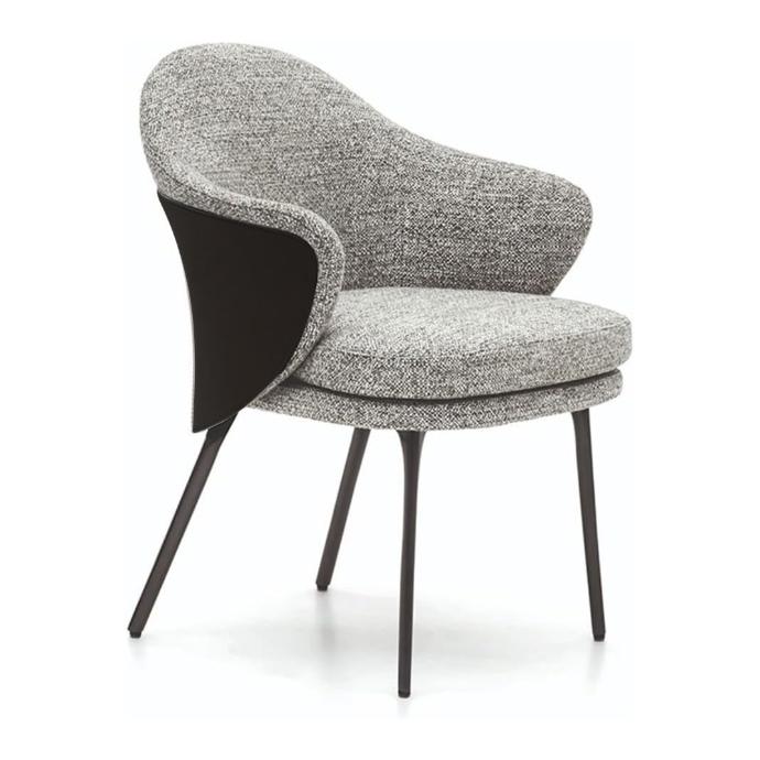 SILLA MORGAN GRIS, RESPALDO NEGRO-UPH