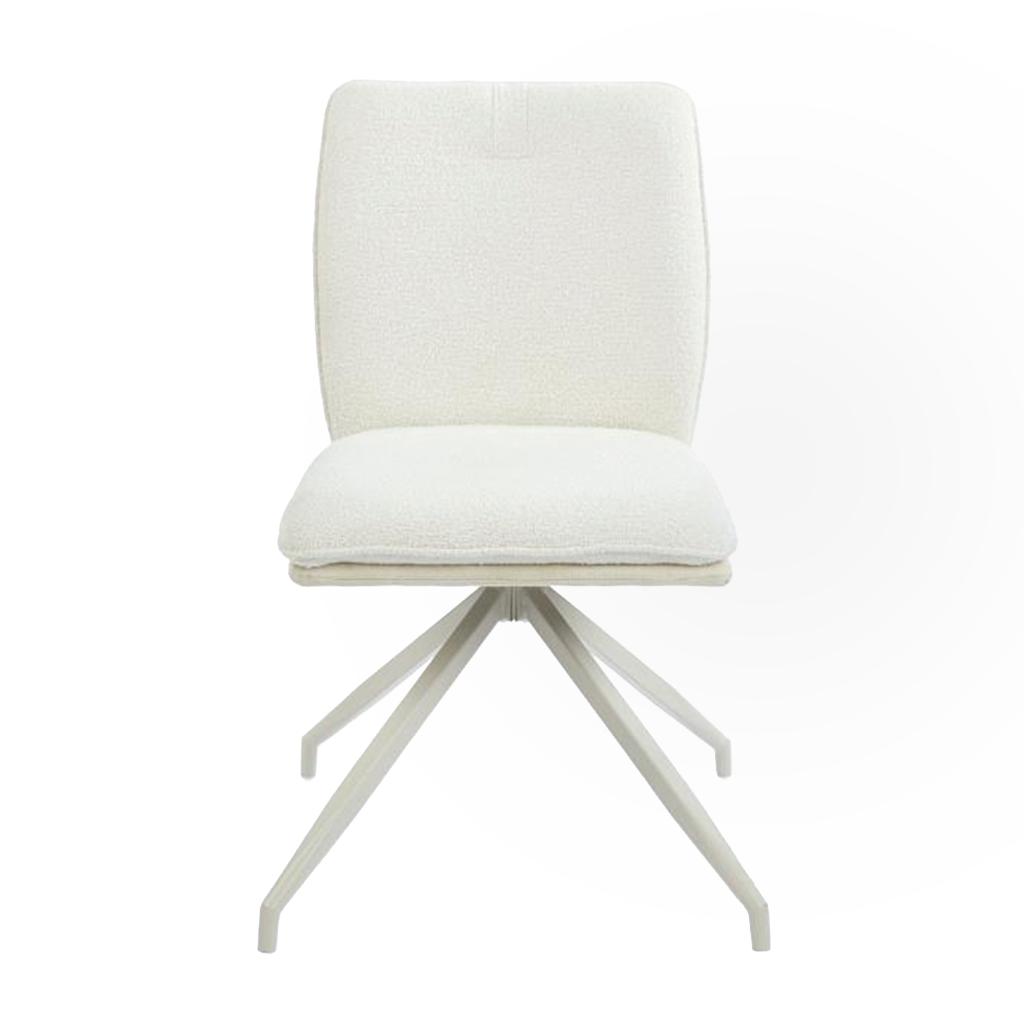 SILLA COMEDOR EVE BEIGE Y BLANCO （50x59x89CM）-UPH