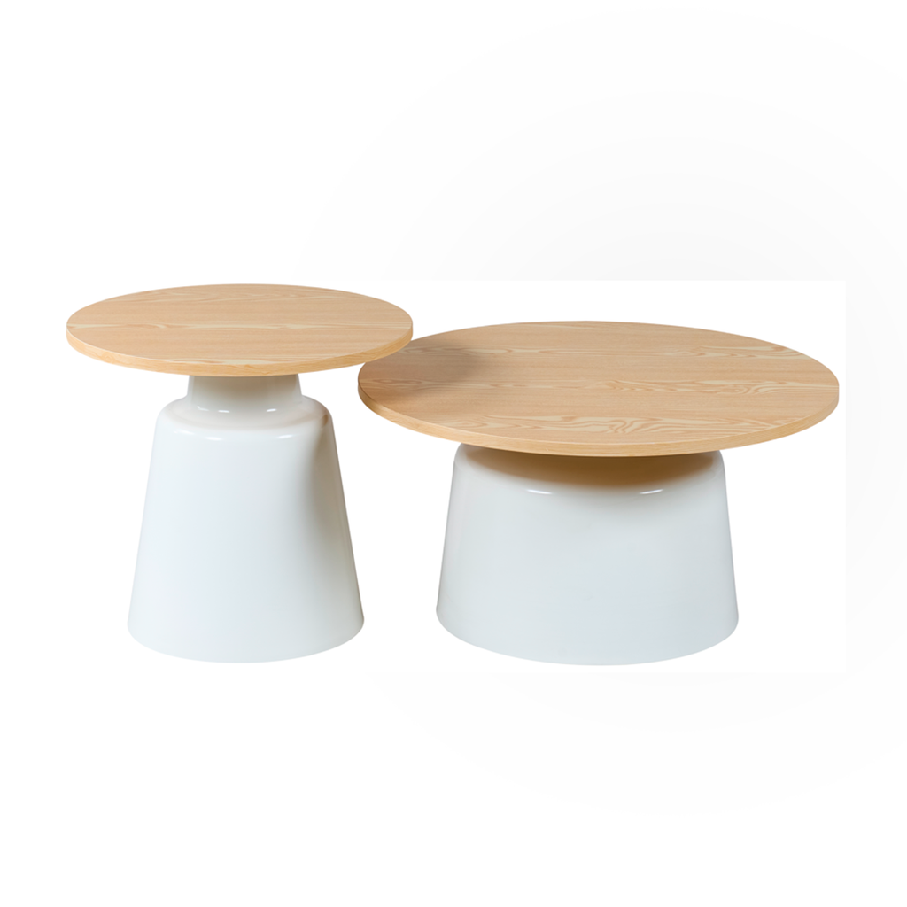 MESA DE CENTRO TIERRA COLOR Nuez(DIA70x37.5,DIA50*47CM)