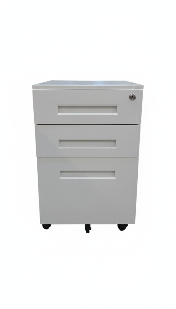 GAVETERO DE TRES CAJONES METALICO MIKEL BLANCO (60*39*50CM)