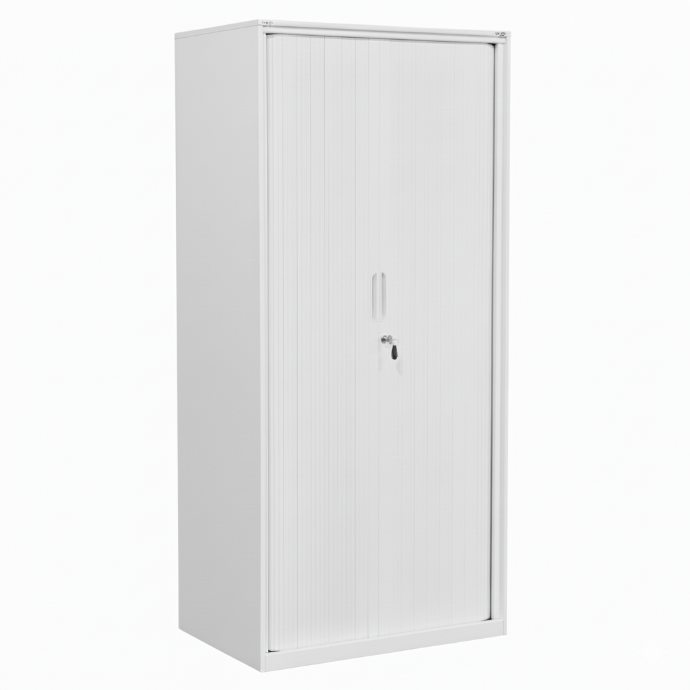 ARMARIO CON PUERTA ENROLLABLE METALICO PARKER BLANCO(185*90*45CM)