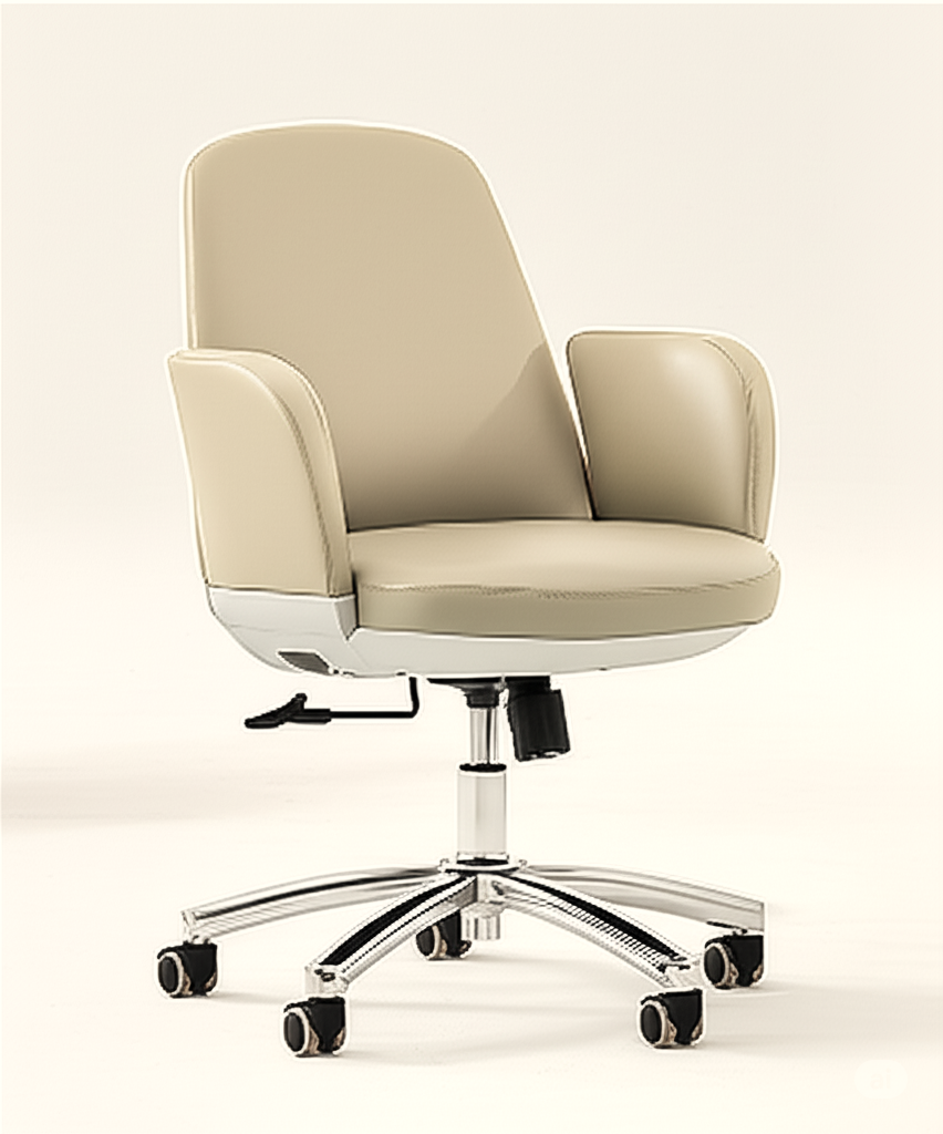 SILLA DE OFICINA EJECUTIVA MAX(RESPALDO BEIGE,ASIENTO BEIGE)