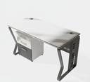 ESCRITORIO SM140 PLATAFORMA BLANCO Y PATAS NEGRO (120x60x75CM)