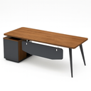 ESCRITORIO EJECUTIVO MARLON #2 CAFÉ Y GRIS(160x80x75CM)