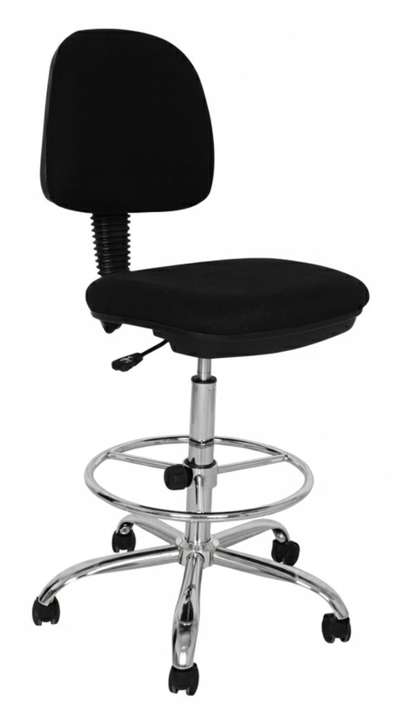 SILLA CAJERO EJECUTIVA CON BRAZO ALTO 125CM  COLOR NEGRO