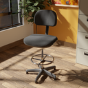 SILLA CAJERO EJECUTIVA CON BRAZO ALTO 125CM  COLOR NEGRO