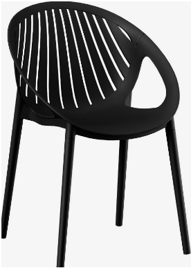 SILLA DELMY COMEDOR NEGRO (54*57*80CM)