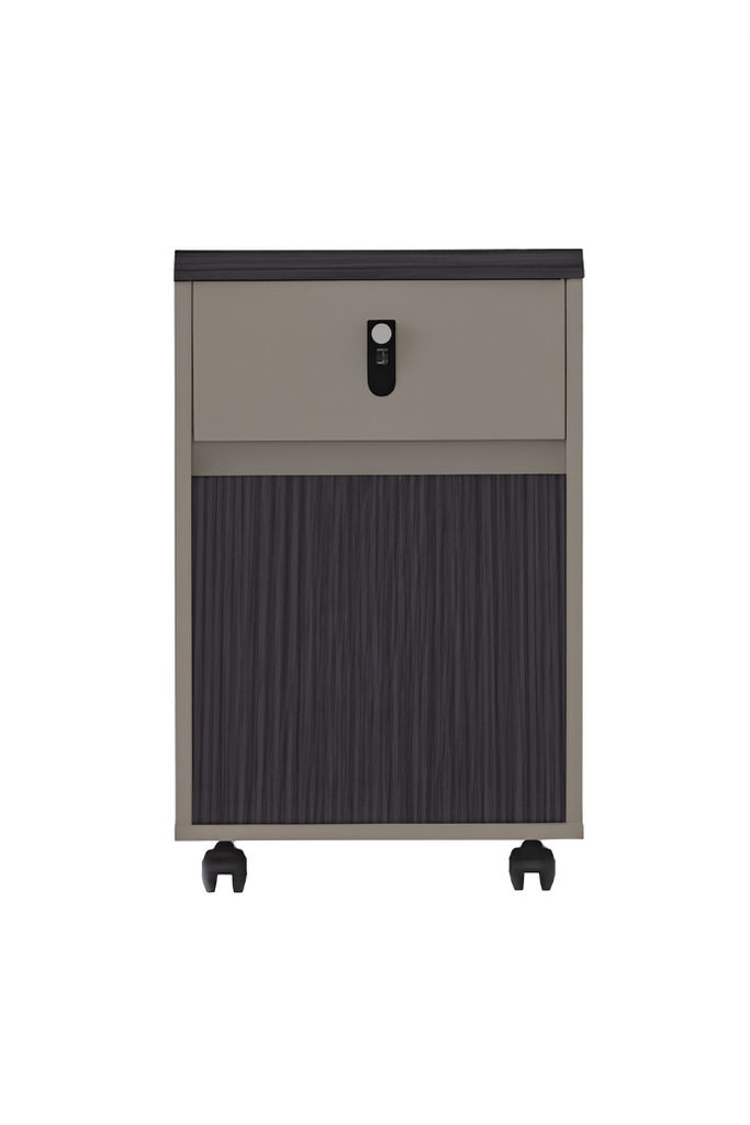 GAVETERO MÓVIL ALSEN GRIS OSCURO Y CAQUI(40*40*65CM)