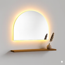 ESPEJO MEDIA LUNA LED DORADA 90x180CM