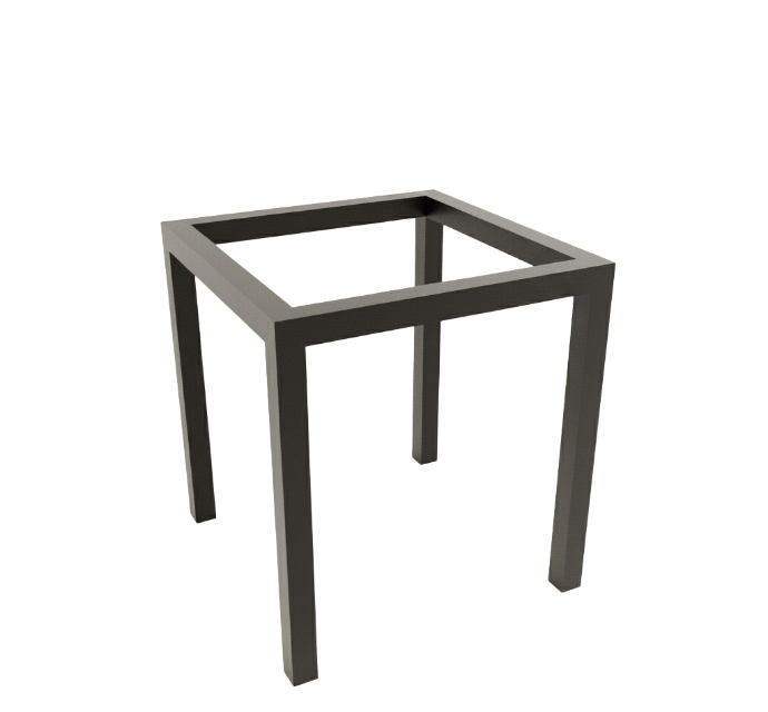 BASE LEMPIRA METALICA DE 4 PATAS COLOR NEGRO PARA MESA DE 30¨ CUADRADA