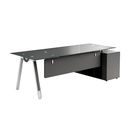 ESCRITORIO EJECUTIVO MASON DE CRISTAL GRIS (160*80*75CM)