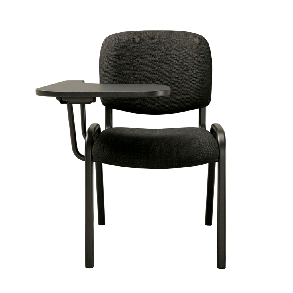 [3683-T] SILLA DE ESPERA BASIC CON TABLETA COLOR NEGRO-WCH
