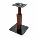 BASE PARA MESA 1008 1 PATA CUADRADA HIERRO COLOR MADERA (BASE CUADRADA DE 18X18)"