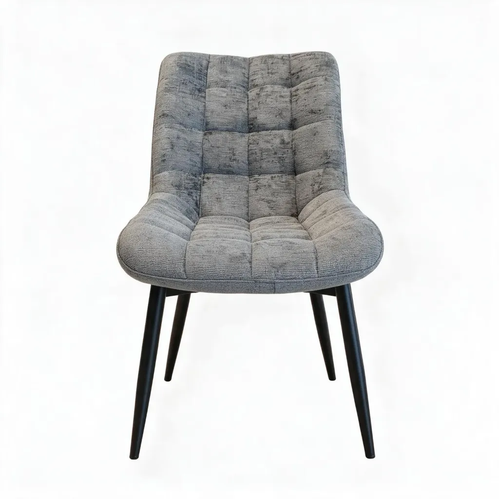 SILLA KALEB GRIS OSCURO TELA IMPERMEABLE(46*62*80CM)-UPH