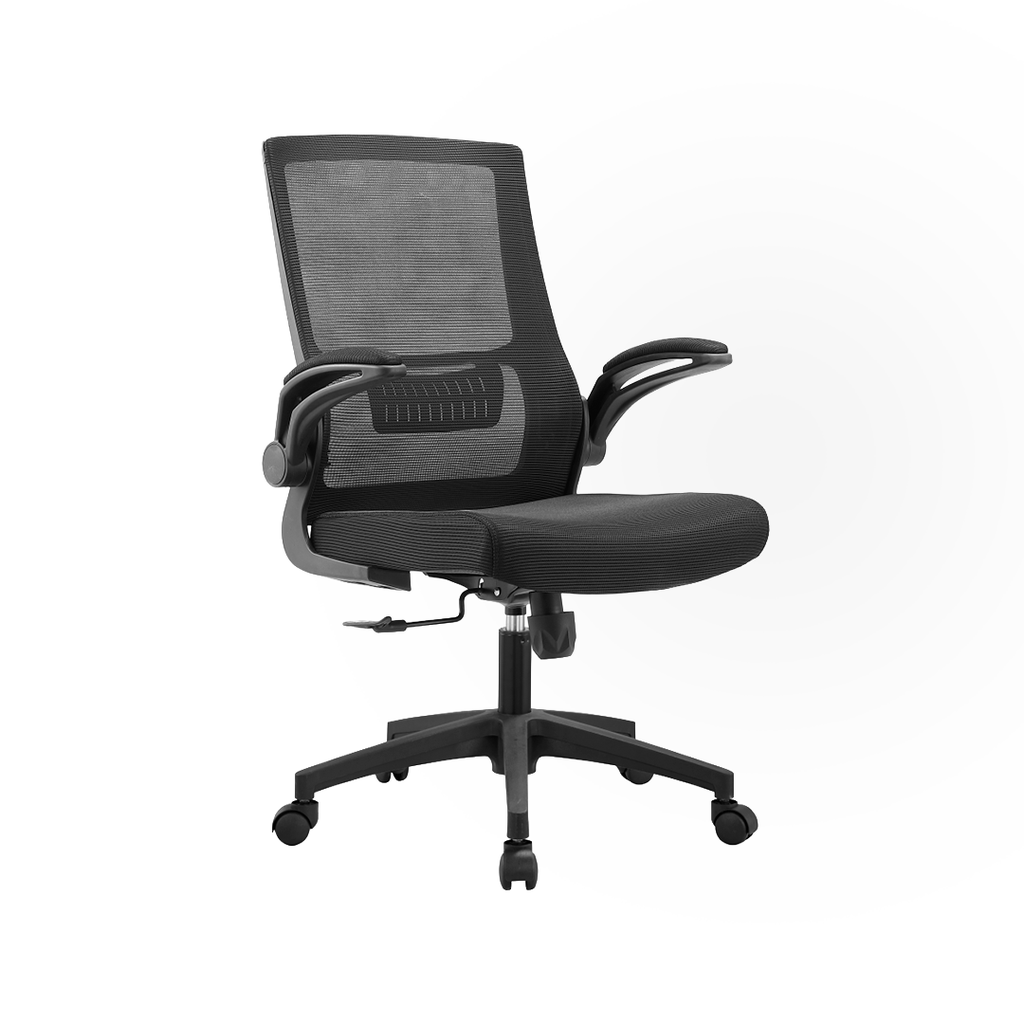 SILLA DE OFICINA 819B TELA IMPERMEABLE NEGRA(60×50×59CM)-OFF