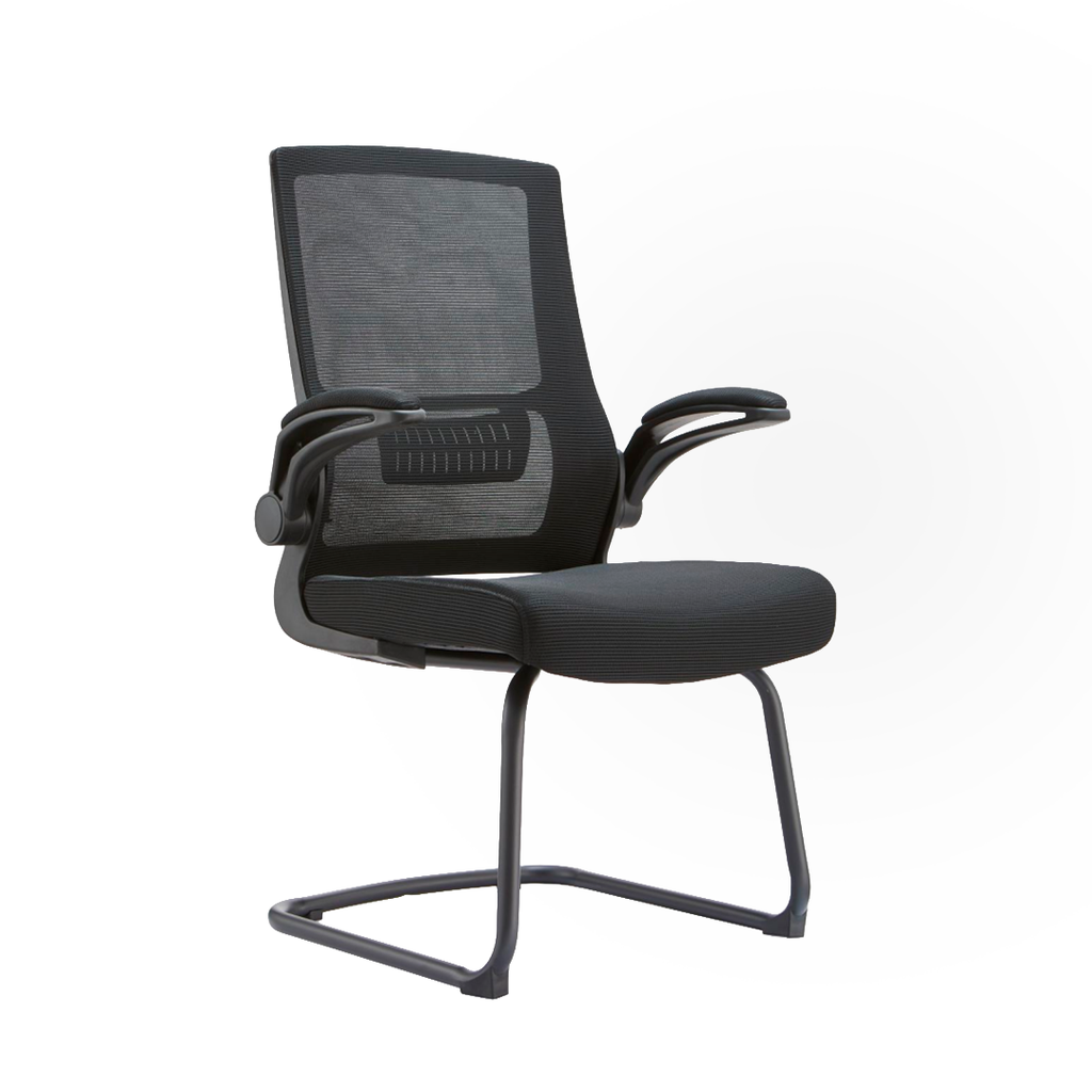 SILLA DE ESPERA CON 2D BRAZO 819C TELA IMPERMEABLE NEGRA(60×50×54CM)-WCH