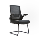 SILLA DE ESPERA CON 2D BRAZO 819C TELA IMPERMEABLE NEGRA(60×50×54CM)-WCH
