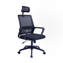 SILLA DE OFICINA 815A CON CABECERA TELA IMPERMEABLE NEGRA(59×42×57CM)-OFF