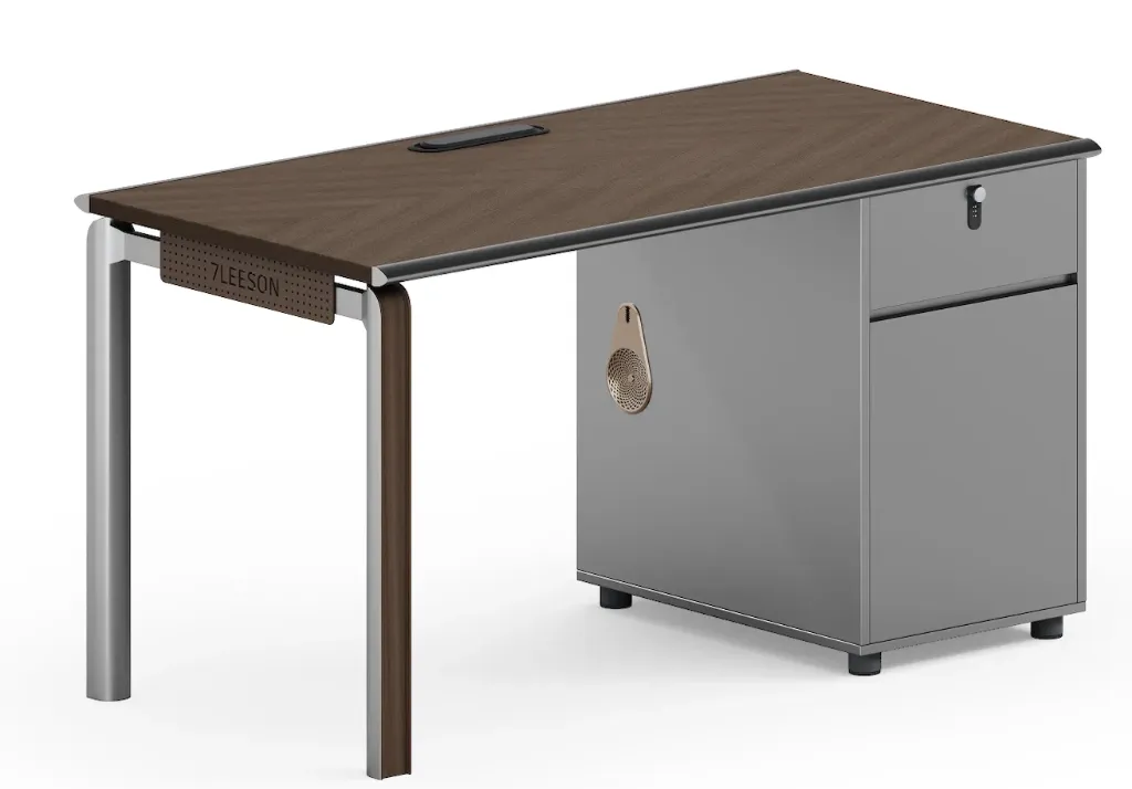 ESCRITORIO KEVIN CAFE Y GRIS (120*66*75CM)