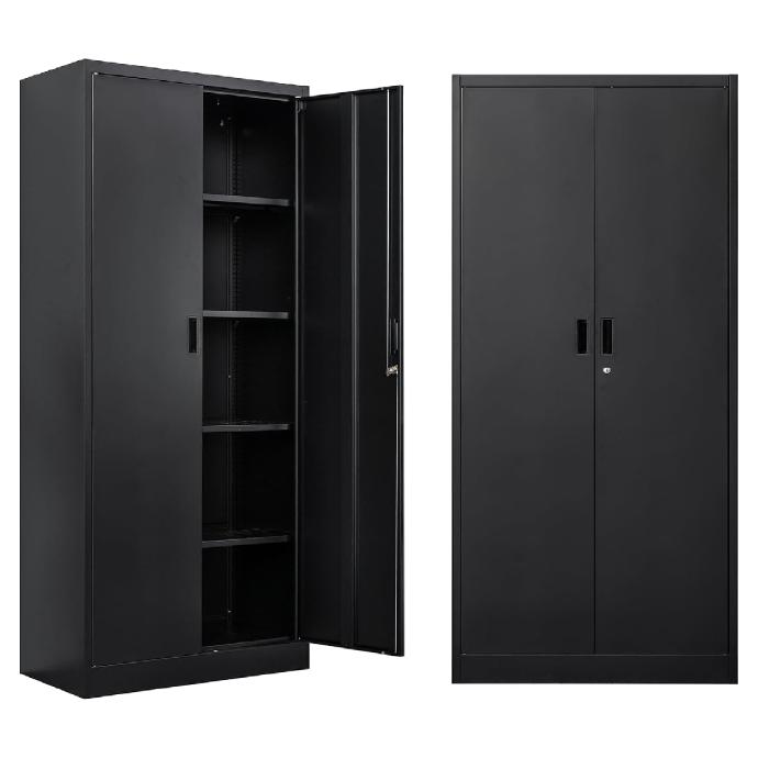 [10125] ARMARIO DE 2 PUERTAS NEGRO 36*16*80 (HF084-H)