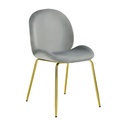 SILLA NARA GRIS PATAS DORADAS COMEDOR (DC-810-2)-UPH