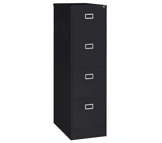 [010204] ARCHIVO METALICO DE 04-GAVETAS NEGRO (18*24.5*52.50)