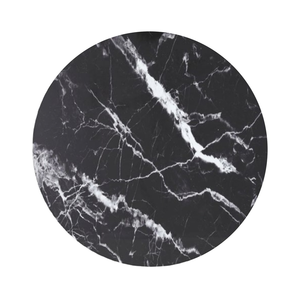 [4551] PLATAFORMA DE PIEDRA REDONDA DE 24" NEGRO
