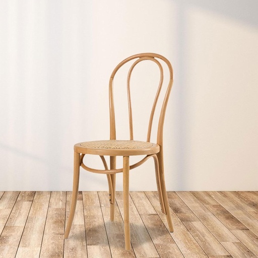 [0120] SILLA NIZA DE MADERA, COLOR MIEL ASIENTO RATTAN