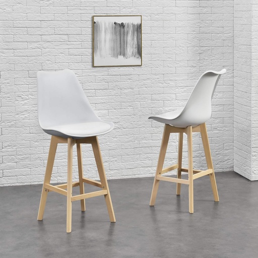 [FH-S20] SILLA HOPE #2 BAR BLANCAS POLIPROPILENO