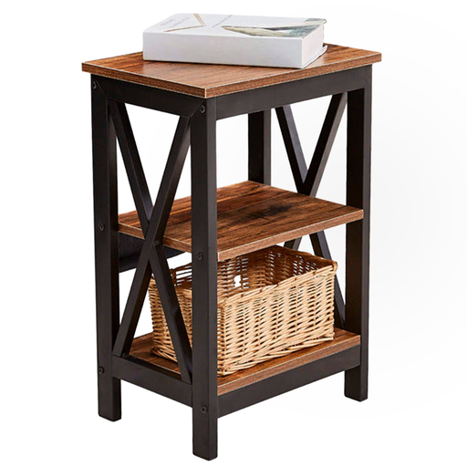 [FG-1930] MESA DE NOCHE ILSE CAFÉ (40x30x60CM)