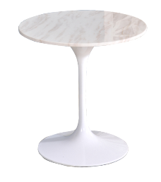 [YWJ-8611C] MESA COMEDOR BIRCH MÁRMOL BLANCO(DIA80x75ALTURA)