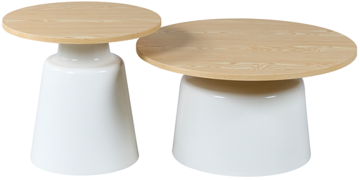 [CT-2403] MESA DE CENTRO TIERRA COLOR Nuez(DIA70x37.5,DIA50*47CM)