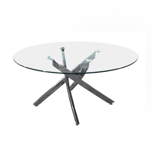 [CT-2313] MESA DE CENTRO POLAND TRANSPARENTE(DIA90x43CM)