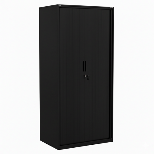 [ODFC24-N] ARMARIO CON PUERTA ENROLLABLE METALICO PARKER NEGRO(185*90*45CM)