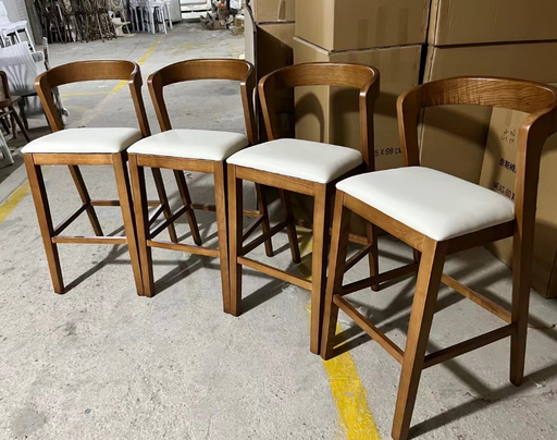 [XY-YPX] SILLA BAR DARWIN CAFE ASIENTO BLANCO( 45x54x101CM)