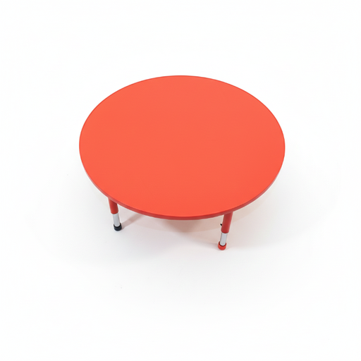 [902016-R] MESA KINDER PLASTICA REDONDA DE 40´´ ALTURA AJUSTABLE MAXIMO 30" COLOR ROJO