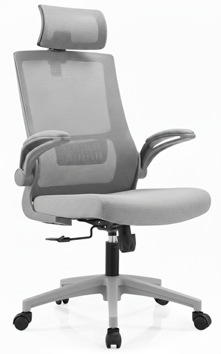 [819A-G] SILLA DE OFICINA 819A-G CON CABECERA GRIS(60×50×59CM)