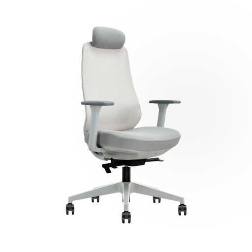 [6255A-HS] SILLA OFICINA EJECUTIVA DRIP(RESPALDO GRIS LECHE,ASIENTO GRIS CLARO)-++