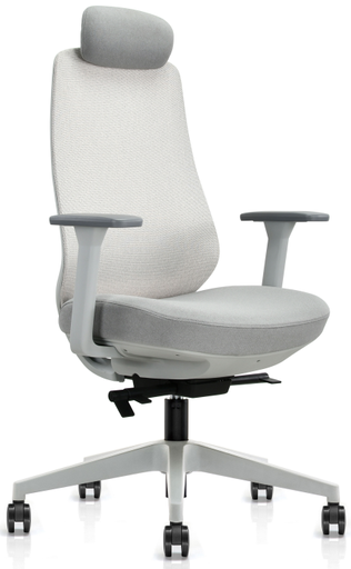 [6255A-HS] SILLA OFICINA EJECUTIVA DRIP(RESPALDO GRIS LECHE,ASIENTO GRIS CLARO)