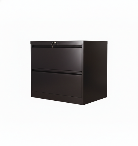 [AM2G-N] ARMARIO MEDIO 2 GAVETAS NEGRO(72.4*90*45CM)