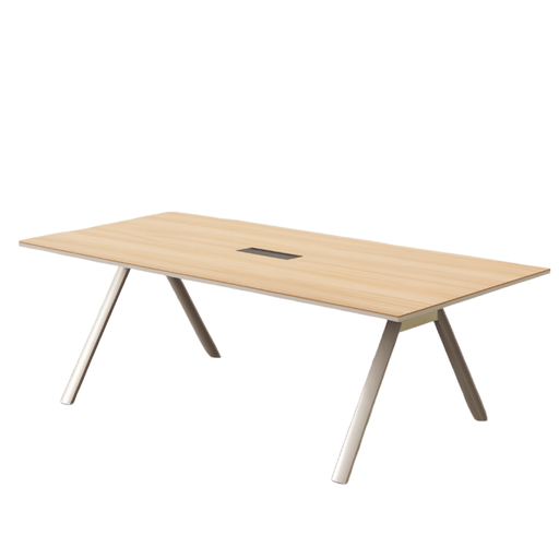 [NIS-012] MESA DE CONFERENCIAS VORTEX BLANCO Y GRIS(320*120*75CM)