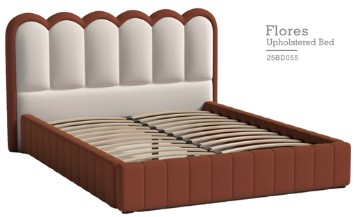 [CMM-11] CAMA RACHELL QUEEN ROJO CON BLANCO (153*203CM)