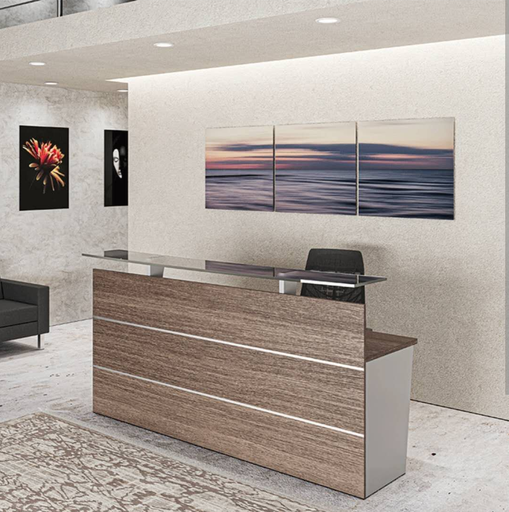 [UK-11] RECEPCION JAYSON ROBLE CON GRIS (240*60*100CM)