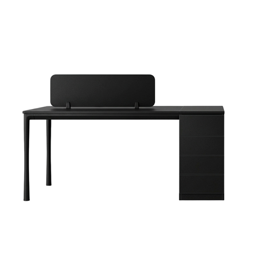 [230831-N] WORKSTATION DE 2/P LARSON NEGRO(WS23083) (48*48*30CM)