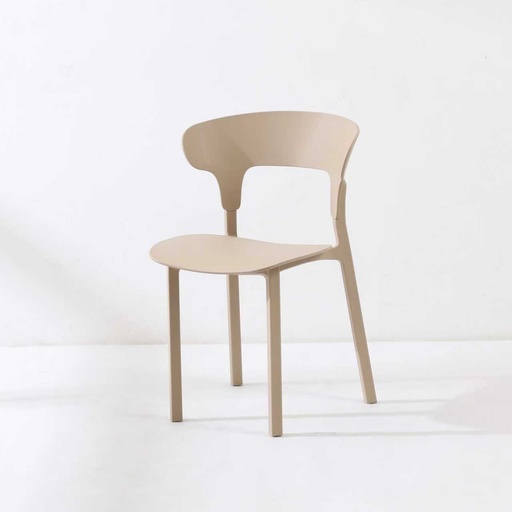 [BD005-0226] SILLA COMEDOR HARRISON BEIGE (45.3*52*78.5CM)-PP